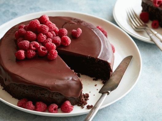 Фото чоколадна бадемова торта без глутена