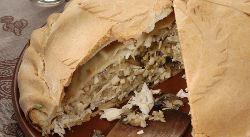 Курник са пиринчем и печуркама