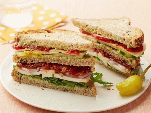 Фото вегетаријански клуб сендвич